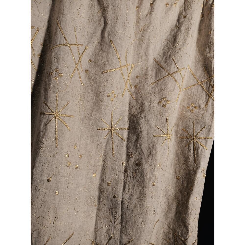 VTG BIS by Gene Ewing Embroidered Starburst Scalloped Hem Boho Cottagecore Small - Picture 3 of 9
